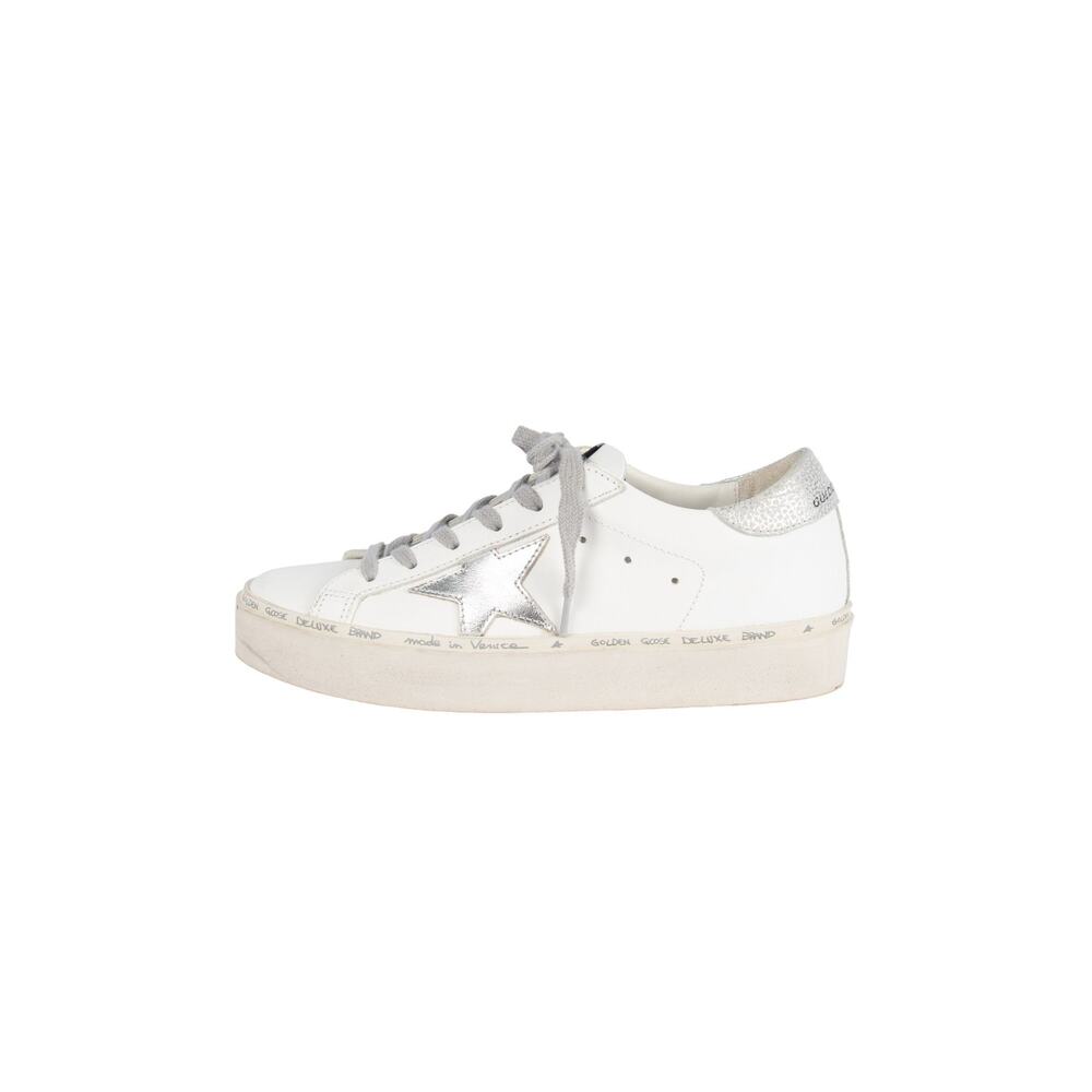 GOLDEN GOOSE Hi Star White Leather Platform Sneakers Size 37